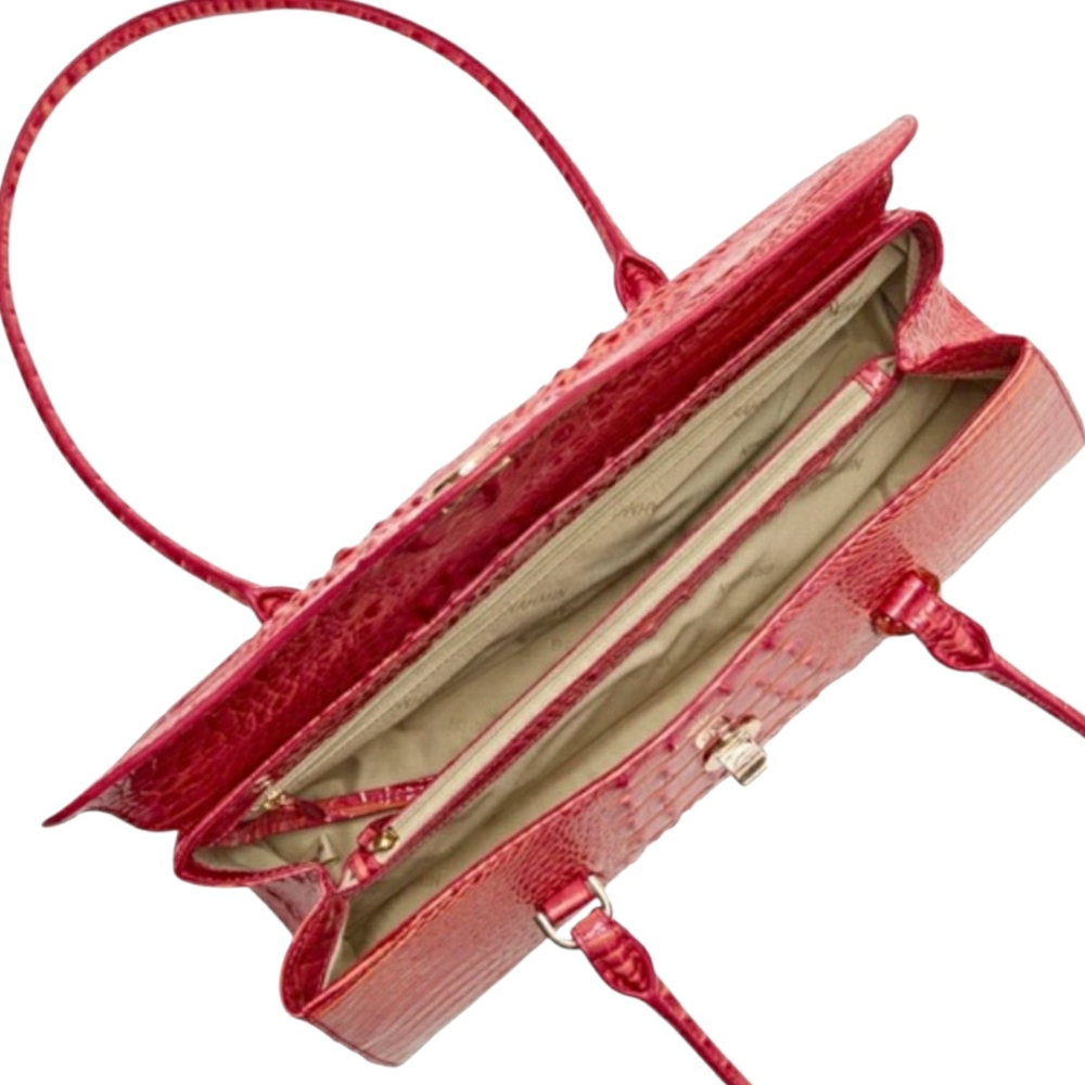 Brahmin Dayan Snapdragon Crocodile Embossed Shoulder Bag (Retail $329) - NWT! - Picture 5 of 10
